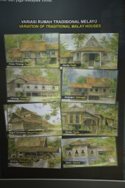 Traditional Malay houses from the various states.