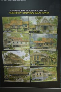 Traditional Malay houses from the various states.