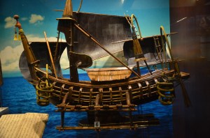replica of Majapahit Boat, on display at Muzium Negara