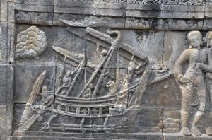 Bas-relief of Borobudur Boat