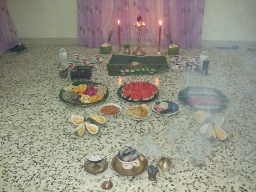 The complete display of the offerings